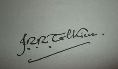 Tolkien signature - facsimile Tolkien signatures, true or fake Tolkien autograph, examples of J ...