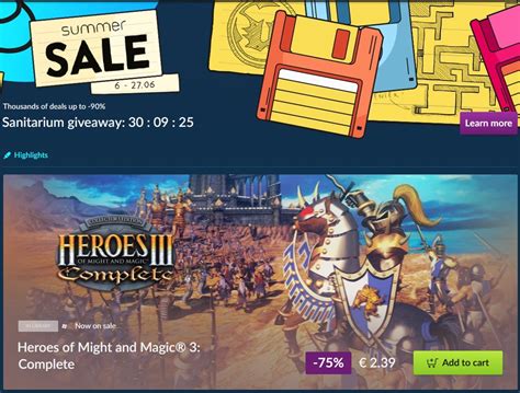 GOG Summer Sale... - Heroes 3.5: In the Wake of Gods Portal | Facebook