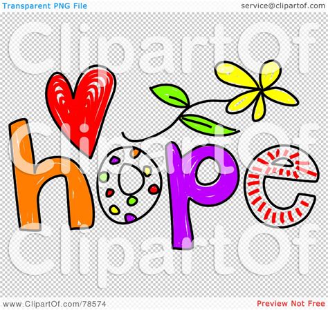 Royalty-Free (RF) Clipart Illustration of a Colorful Hope Word by ...