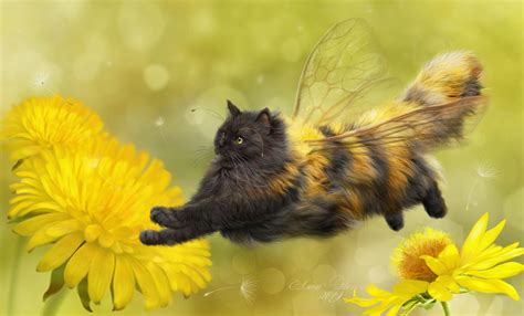 BUMBLEBEE BY ALENA EKATERINBURG | Bee, Cat art, Animal art