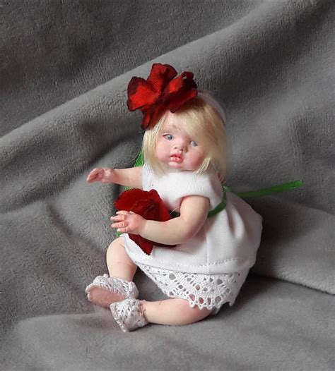 OOAK art mini reborn doll blonde hair | Kovalevadoll -tiny silicone ...