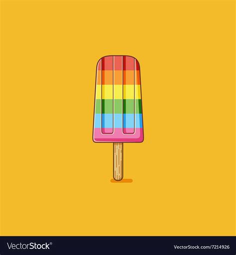 Rainbow popsicle Royalty Free Vector Image - VectorStock