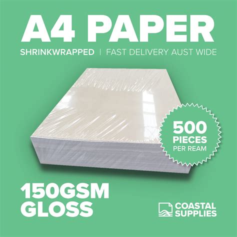 150gsm Gloss A4 Paper | Coastal Supplies | Paper Products