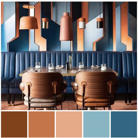 A rich, appealing complementary colour scheme featuring orange and blue.… | Color palette ...