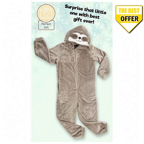 10% OFF NOW! Use Code: TEN-OFF-GT-AP CityComfort Animal Sloth Onesie for Kids Super Soft Pyjamas ...