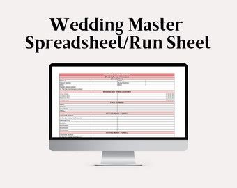 Wedding Run Sheet Template - Etsy Australia