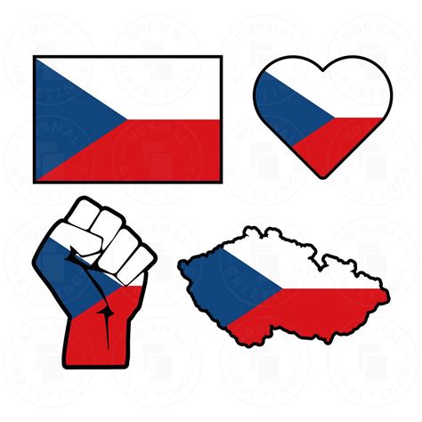 Czech Flag SVG PNG Bundle Czech Republic Flag Czechoslovakian - Etsy