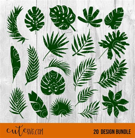 Palm Leaf Png Tropical leaf Svg Files Cricut Svg Cut Files Palm Leaf Svg Bundle Palm Leaves SVG ...