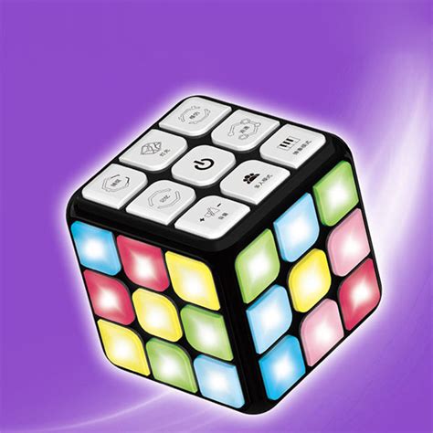 Electronic Rubik's Cube Toy - Puzzle Game - Stress Relief - Soft Lights ...