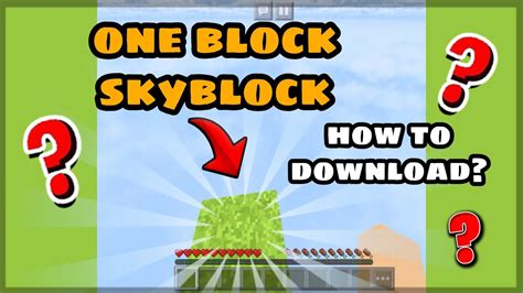 How To Download One Block Skyblock | EASY | MCPE. - YouTube