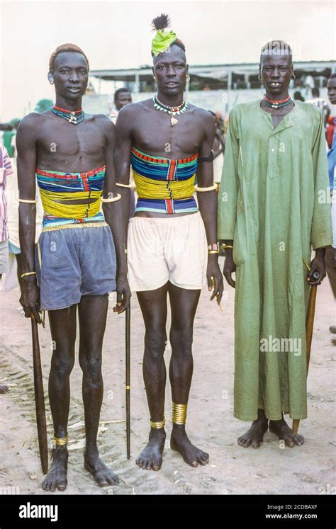 Bor, South Sudan. Dinka Tribesmen. Photographed September 1972 Stock Photo - Alamy