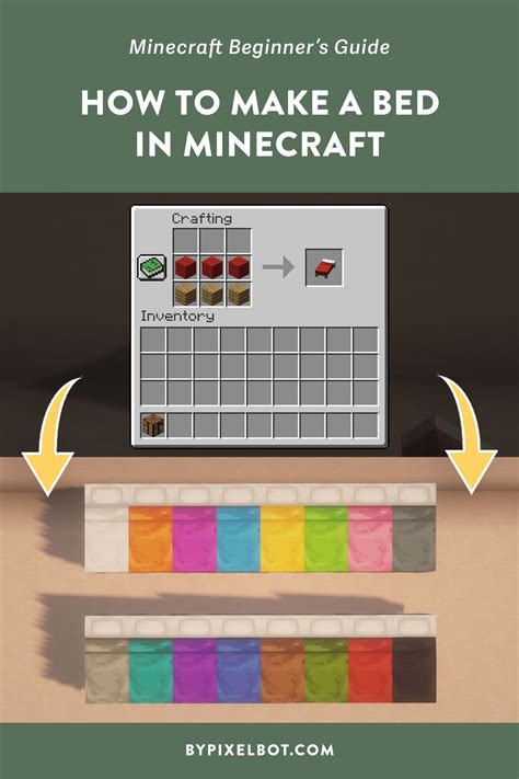 How to Make a Bed in Minecraft — ByPixelbot