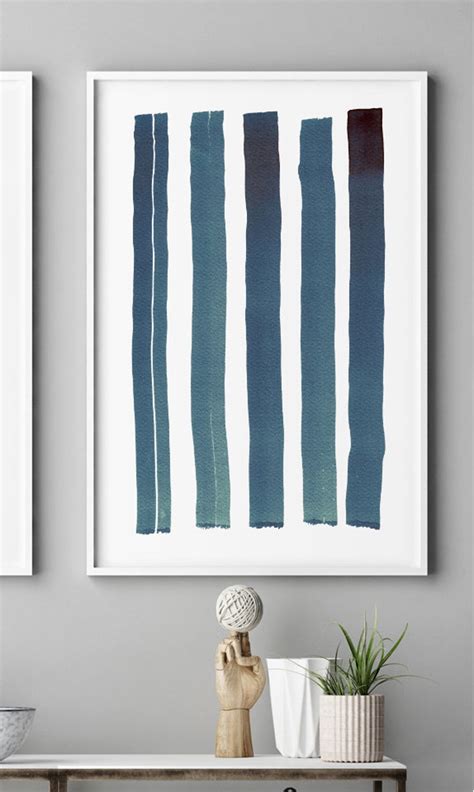 Minimalist Art Blue Abstract Painting Large Wall Art - Etsy