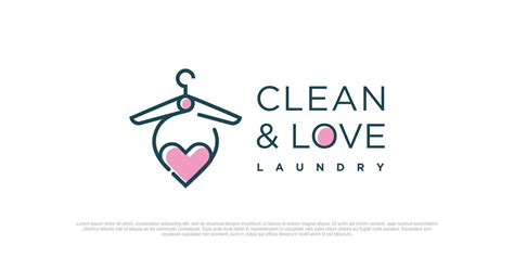 Laundry logo design idea with modern creative style Premium Vector ...