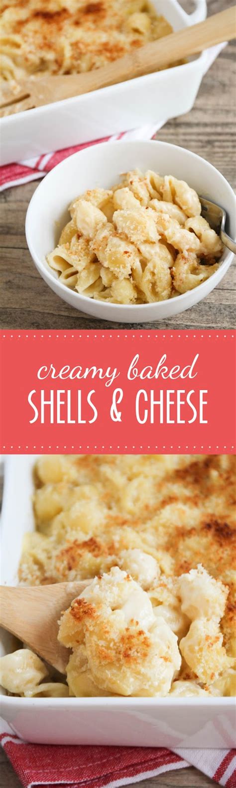 Creamy Baked Shells and Cheese - The Baker Upstairs