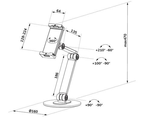 Neomounts DS15-550WH1 Table Stand Instruction Manual