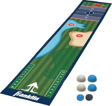 Franklin Sports Shuffleboard Table Game Mats – Tabletop Shuffleboard Mats and Pushers – Indoor ...