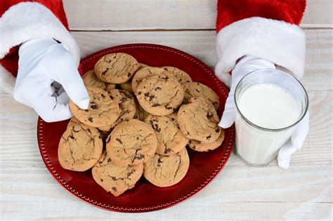 Santa Claus Cookies and Milk ~ Holiday Photos on Creative Market