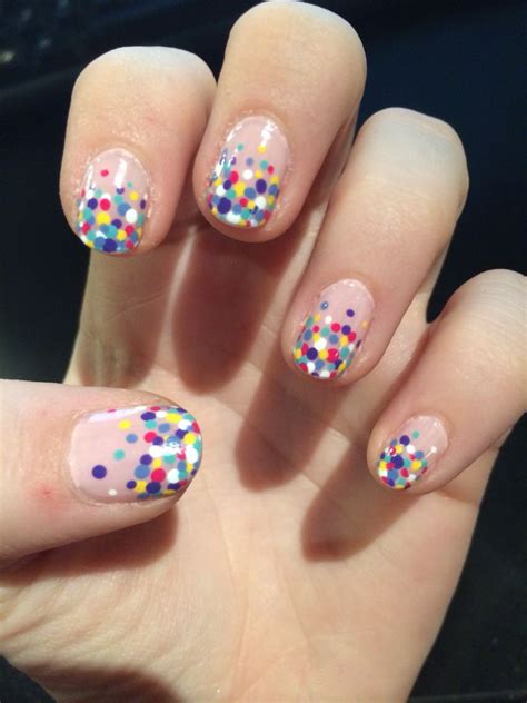 Multicolor polka dots nail art | Polka dot nail art, Polka dot nails ...