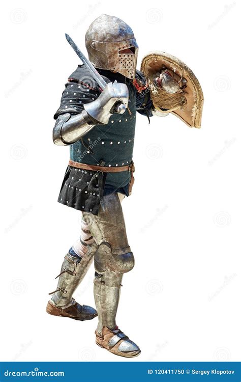 Medieval Knight With The Sword And Shield. Editorial Image ...