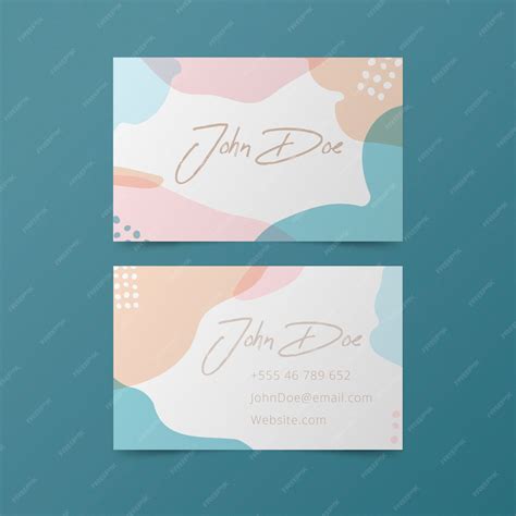 Free Vector | Business card theme in pastel colors