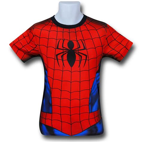 Spiderman Sublimated Costume Fitness T-Shirt