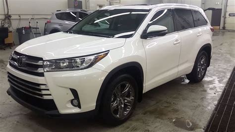 2017 or 2018 Toyota Highlander Limited AWD in Blizzard pearl review of ...