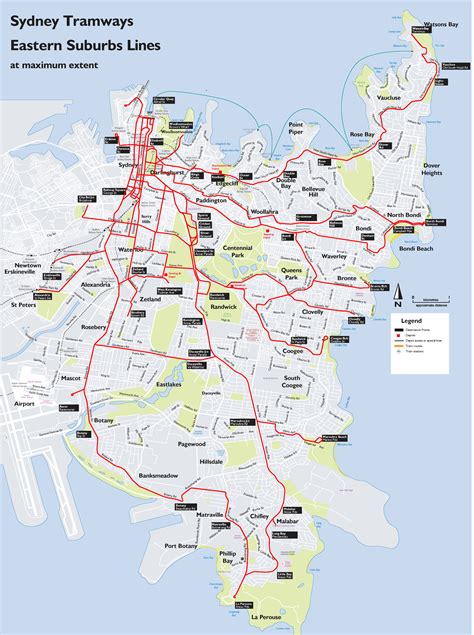 Sydney light rail - Eastern suburbs tram network before its destruction ...