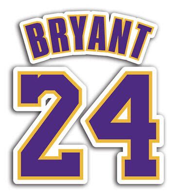 Lakers Kobe Bryant 24 Sticker Basketball Decals NBA | eBay