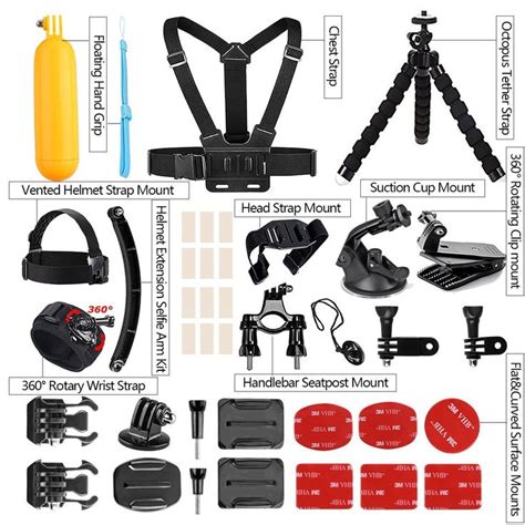 AKASO Outdoor Sports Action Camera Accessories Kit 14 in 1 for AKASO ...