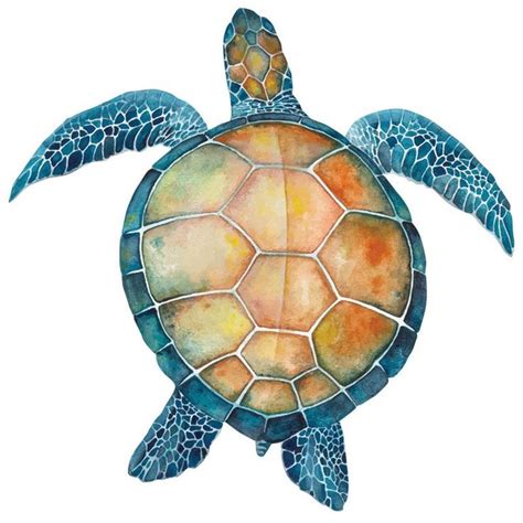 Vinyl Sticker - Sea Turtle - Paper House | Turtle watercolor, Sea ...