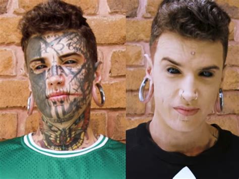 Man covers tattoos with makeup| Heavily-inked man covers tattoos with makeup to surprise ...