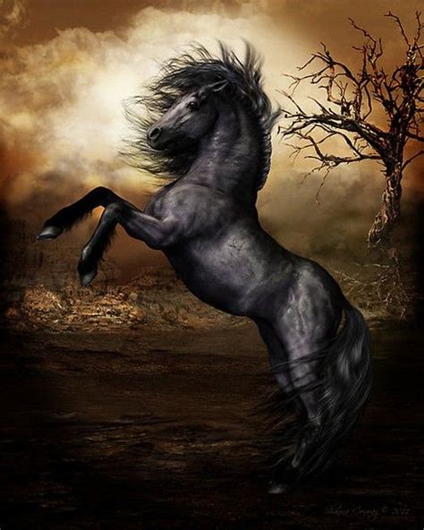 Painting of black stallion… * ArousedWomanBlog.com * * @AnArousedWoman * | Horse art, Horses ...