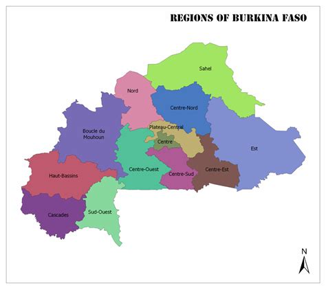 Regions of Burkina Faso | Mappr