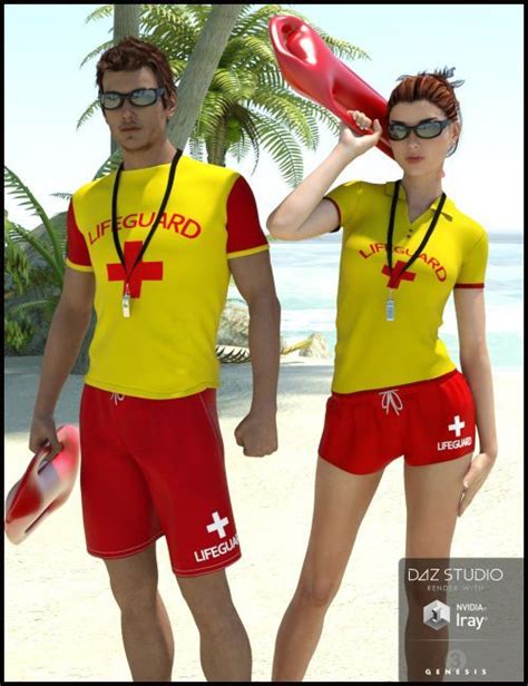 Lifeguard Uniform for Genesis 3 Male(s) | 3D Clothing for Poser and Daz Studio | Lifeguard ...