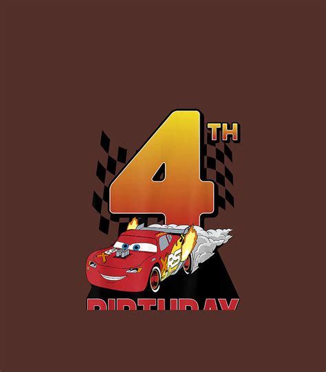 Disney Pixar Cars Lightning McQueen 4th Birthday Peel Out2 Digital Art by Rishio Lowri - Fine ...