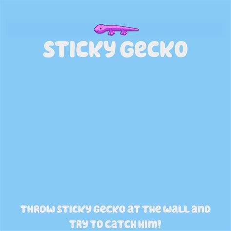 Sticky Gecko, Bluey Inspired Gecko Party Favor Digital Download, Bluey ...