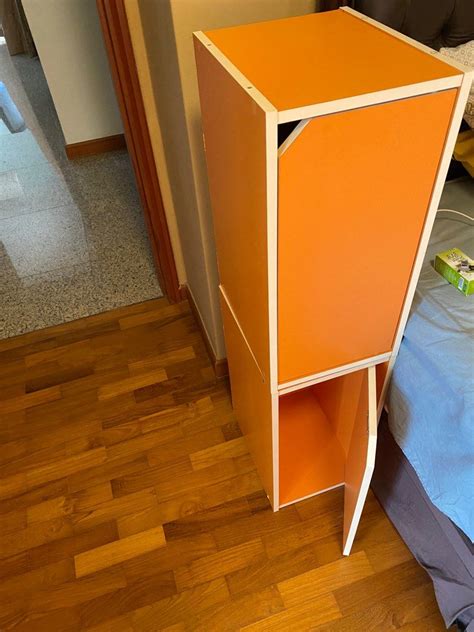 Small box shelves Orange w door, Furniture & Home Living, Furniture ...