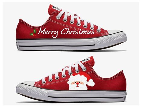 Christmas Santa Converse Hand Painted | Etsy