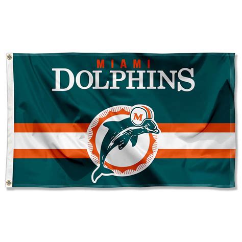 Miami Dolphins Throwback Retro Vintage Logo Flag - State Street Products