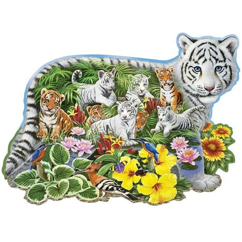 Animal Shaped Jigsaw Puzzles | Jigsaw Puzzles For Adults | Shaped jigsaw puzzles, White tiger ...