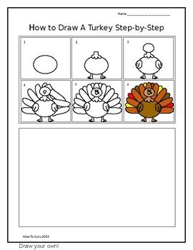 How To Draw A Turkey Step By Step For Kids