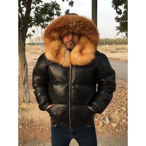 ATTABAD - THE BUBBLE BOMBER FOX TRIM HOODIE | Mens fur coat, Fall outfits men, Leather bomber jacket