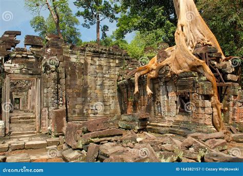 Cambodia, Siem Reap, Angkor, Preah Khan, Hindu Buddhist Temple Stock Image - Image of cambodia ...