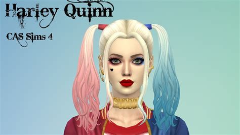 CAS sims 4 Harley Quinn + CC list // Create a Sim/Harley Quinn (Suicide Squad)#Unicorn - YouTube