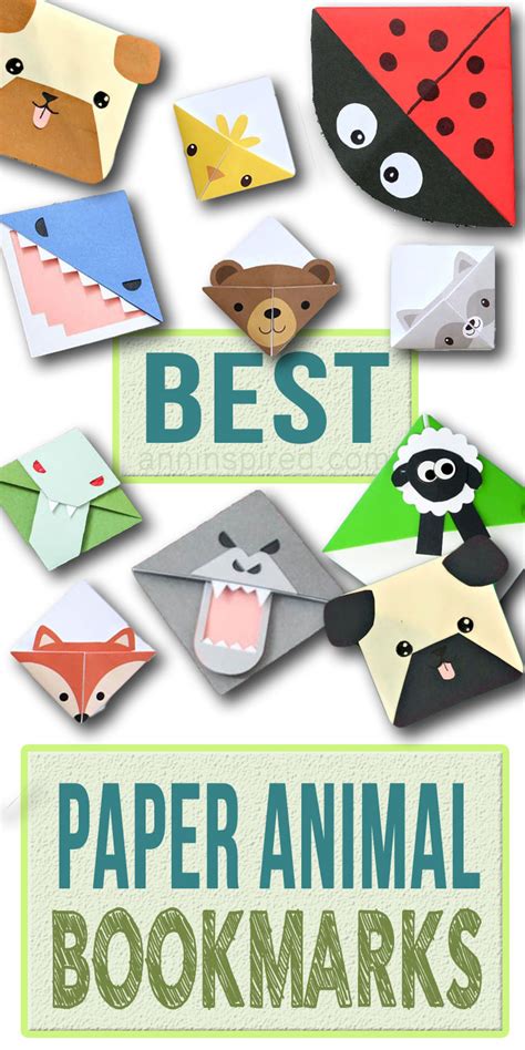 DIY Crafty Paper Animal Bookmarks | Ann Inspired