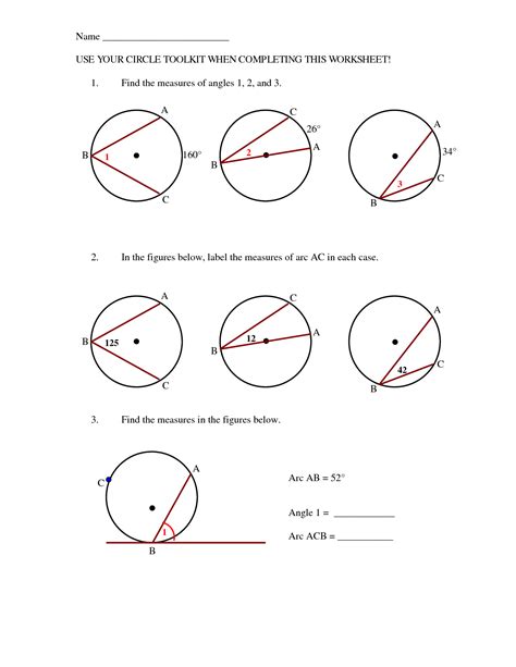 12 Circle Arcs And Angles Worksheets / worksheeto.com