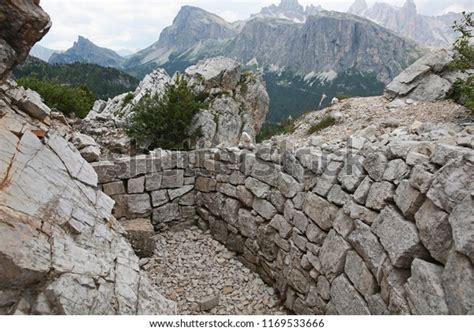 World War Trenches Along Italian Front Stock Photo 1169533666 ...