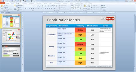 Free Prioritization Matrix PowerPoint Template - Free PowerPoint Templates - SlideHunter.com