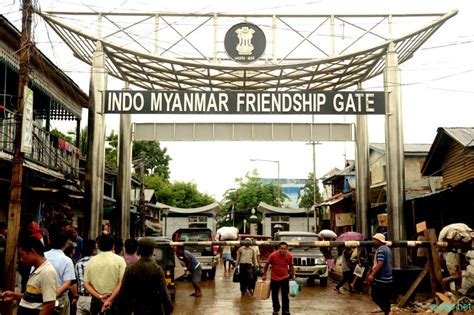 Indo-Myanmar Friendship Gate at Moreh, a border town between India and ...